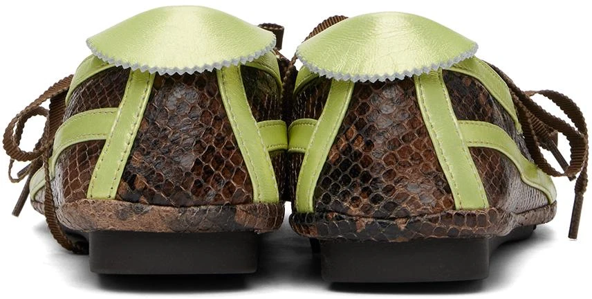 Kiko Kostadinov Brown & Green Lella Hybrid Ballerina Flats 2