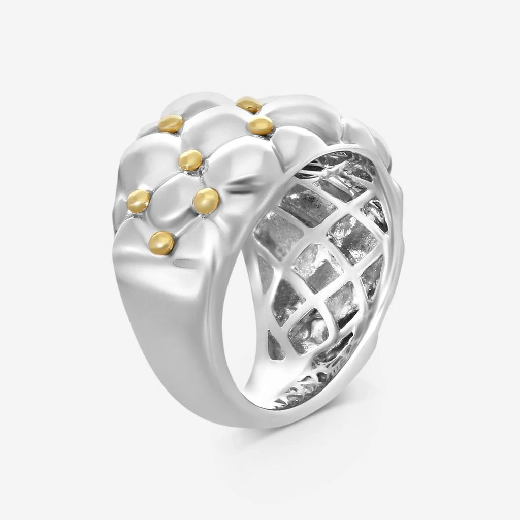 Charles Krypell Charles Krypell Sterling Silver and 18K Yellow Gold Band Ring 3-6901-TFSG 2