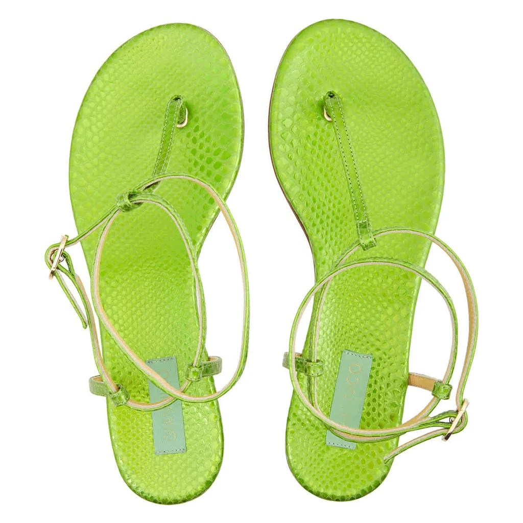 GIANNICO Ladies Kai Flip Flops Leather Flats 3