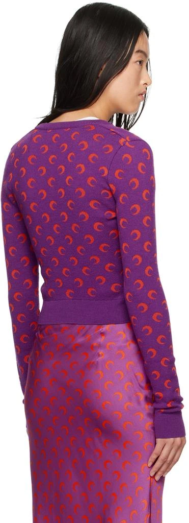MARINE SERRE Purple Moon Jacquard Cardigan 3