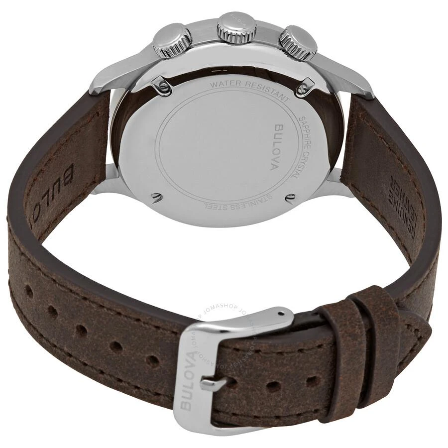 Bulova A-15 Pilot Automatic Black Dial Brown Leather Men's Watch 96A245 3