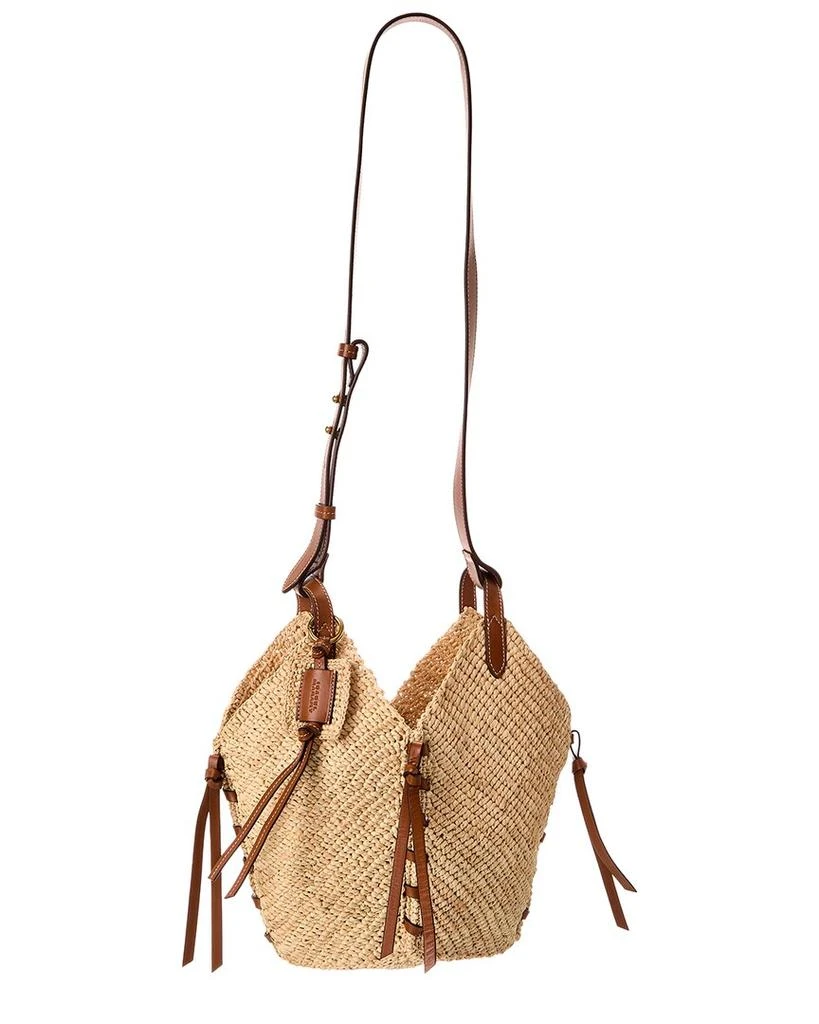 Isabel Marant Tampa Mini Raffia 
Leather Hobo Bag 1