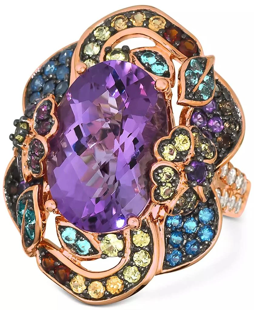 Le Vian Crazy Collection® Multi-Gemstone (7-7/8 ct. t.w.) & Nude Diamond (3/8 ct. t.w.) Statement Ring in 14k Rose Gold 1