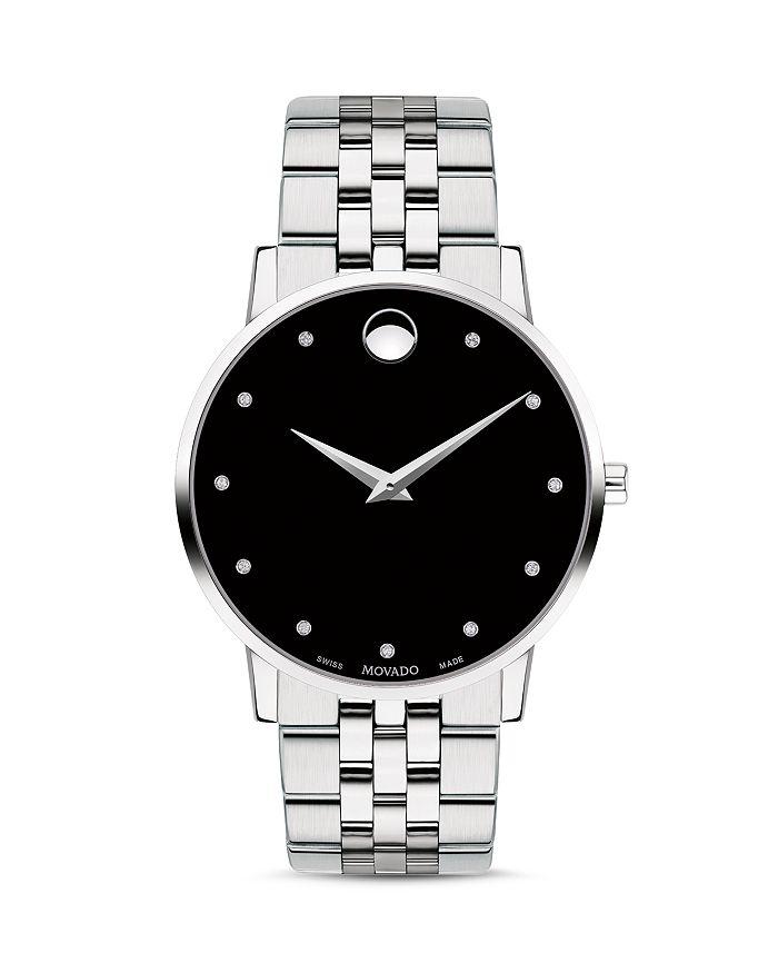 Movado Museum Classic Stainless Steel Diamond-Index Watch, 40mm