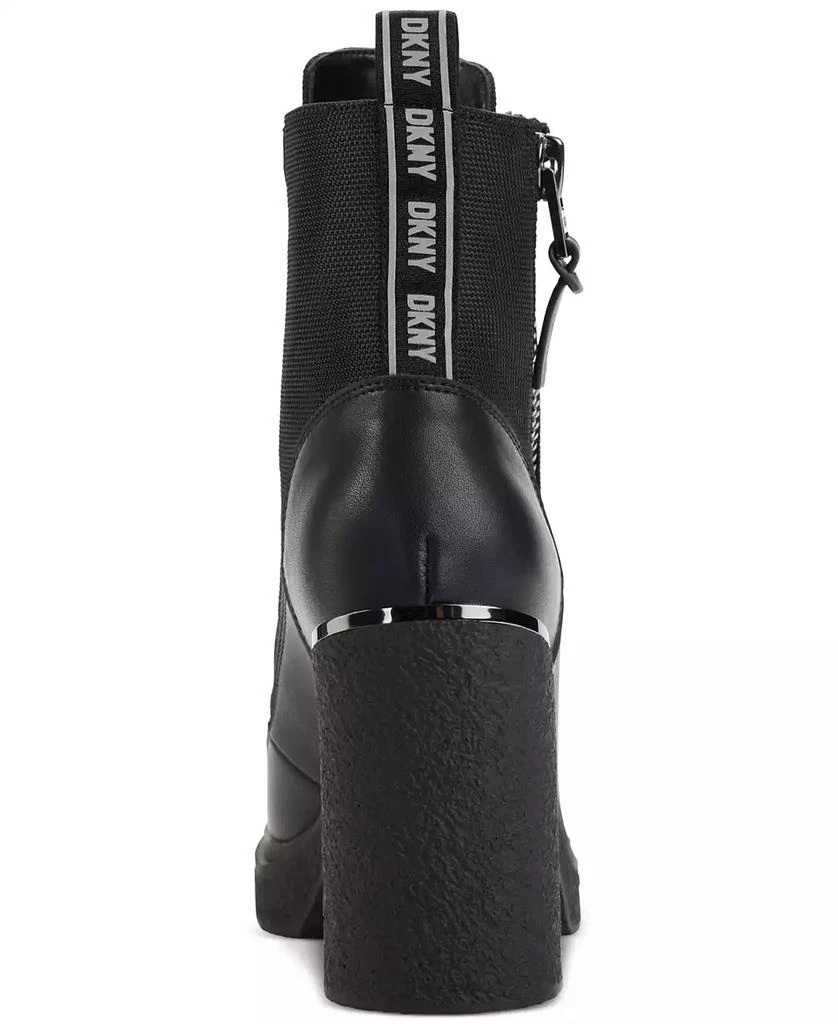 DKNY Women
s Toia Lace-Up Zip Block Heel Booties 3