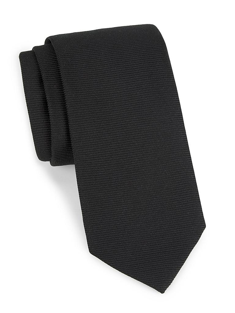 Canali Textured Solid Silk Tie