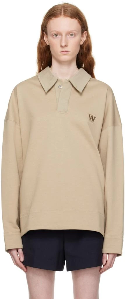 WOOYOUNGMI Beige Embroidered Polo 1