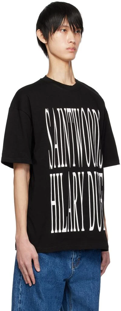 Saintwoods SSENSE Exclusive Black 'Hilary Duff' T-Shirt 2