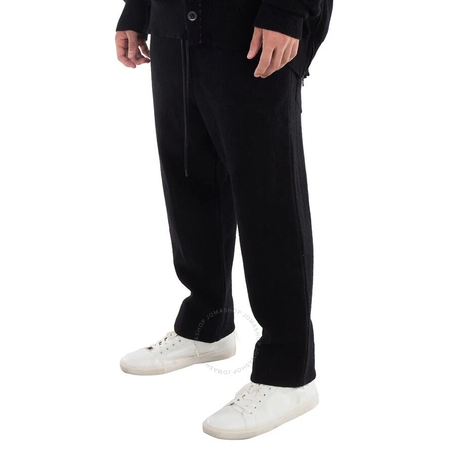 Viridi-Anne Men's Black Fulling Wide Cropped Trousers 2