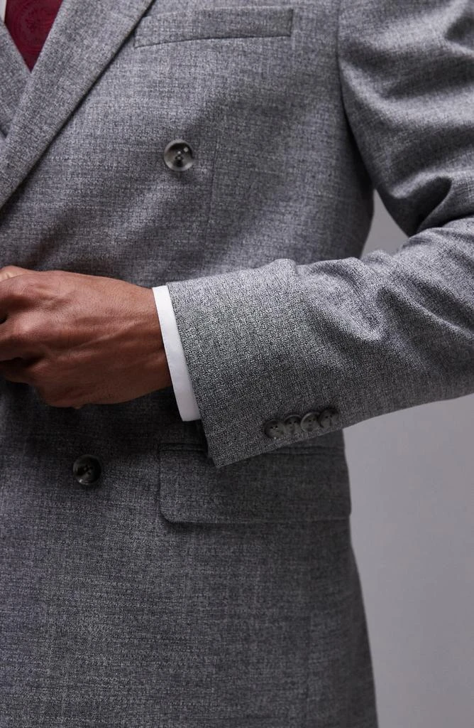 Skinny Fit Textured Cotton Double Breasted Suit Jacket  On Sale Now with  Up to 81% Off | Discover Exclusive Deals & Savings at BeyondStyle   Authentic Topman sportcoat|clothing|male|mens|men|jacket/sportcoat with  Limited-Time Discounts,