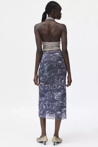 Silence + Noise Silence + Noise Naomi Column Mesh Maxi Skirt 4