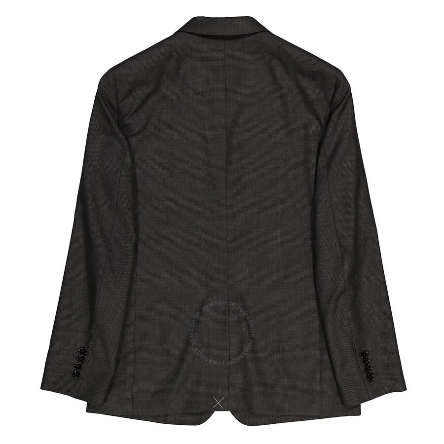 Burberry Men's Charcoal Check Slim Fit Wool Tailored Jacket 2