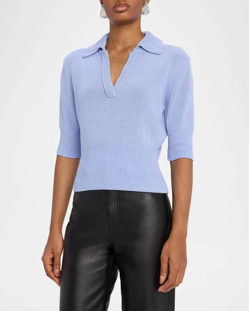 Proenza Schouler Reeve Polo Knit Top 4