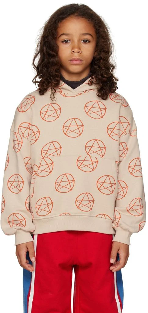 Jellymallow Kids Beige Star Hoodie