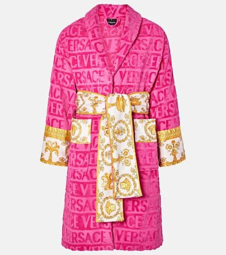 Versace Home Versace Allover cotton terry bathrobe