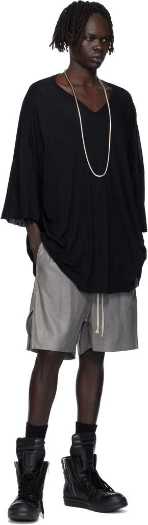 Rick Owens Gray Concordians Boxers Leather Shorts 4