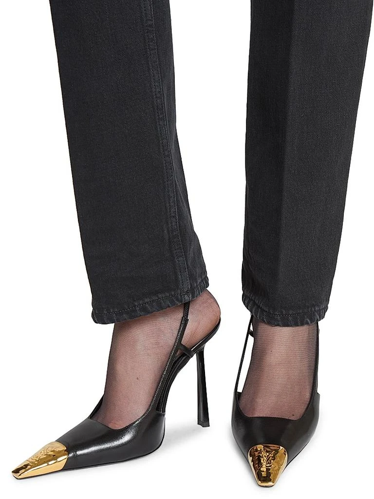 Yves Saint Laurent Jeanne Slingback Pumps in Smooth Leather 4