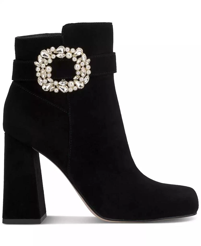Jessica Simpson Women's Luminna Embellished Buckle Block-Heel Booties 2