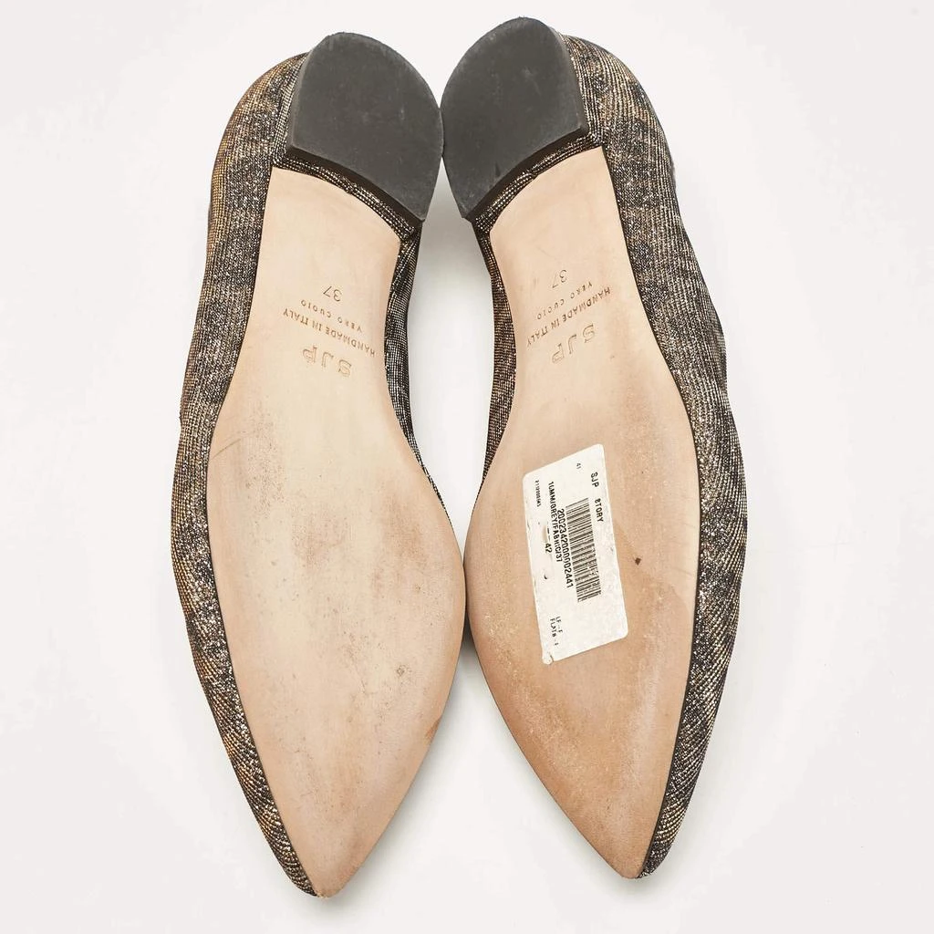SJP Sarah Jessica Parker SJP Sarah Jessica Parker Gold Glitter Ballet Flats Size 37 6