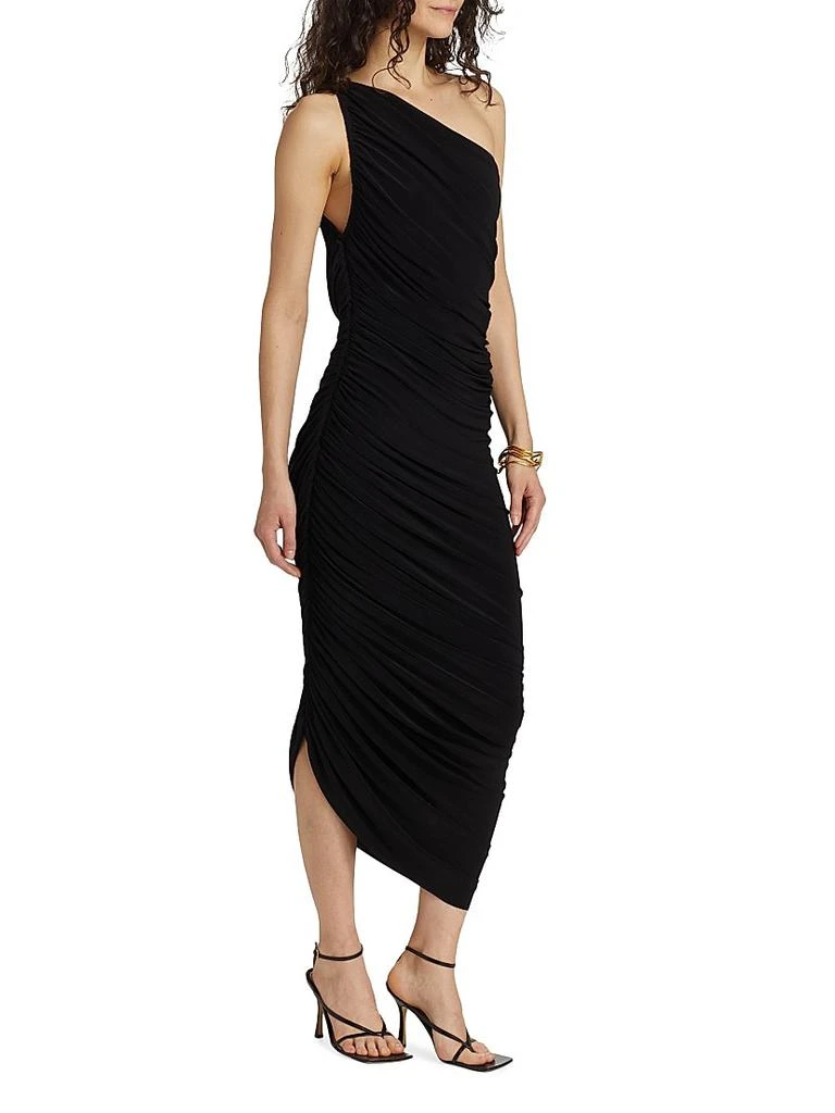 Norma Kamali Diana Ruched One-Shoulder Gown 4