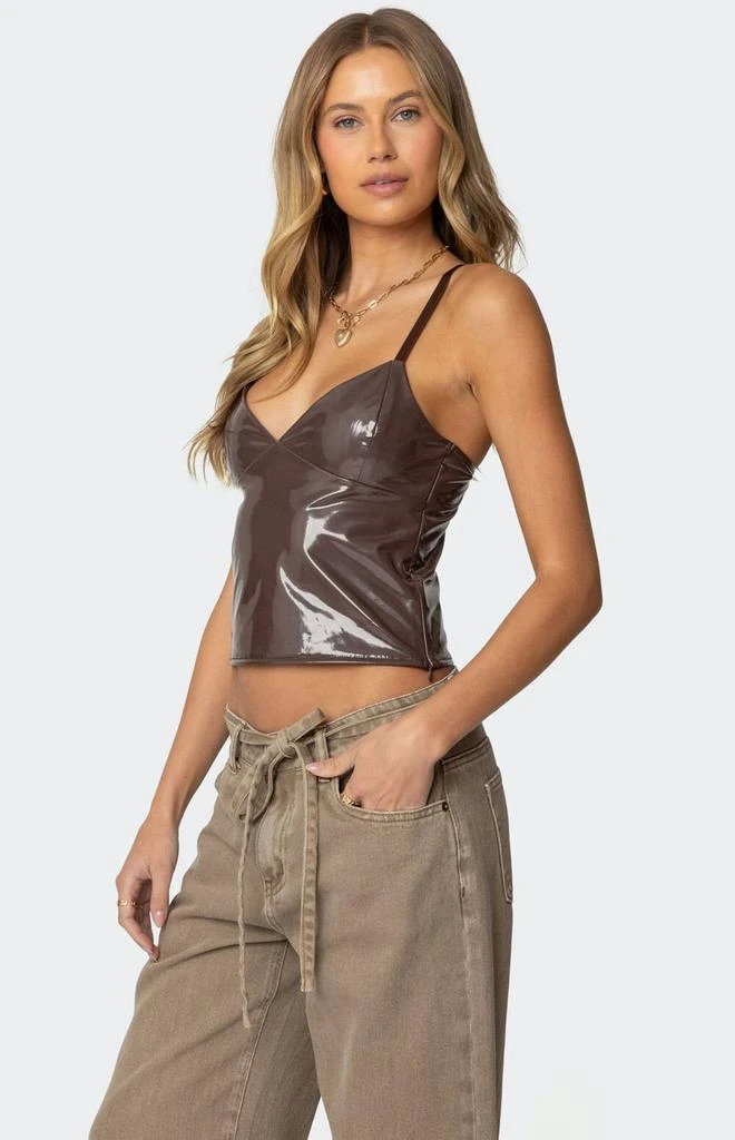 Edikted Carmie Vinyl Tank Top 4