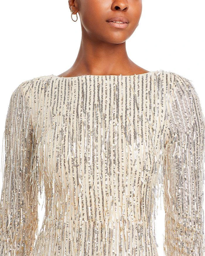Eliza J Fringe Sequin Gown 2