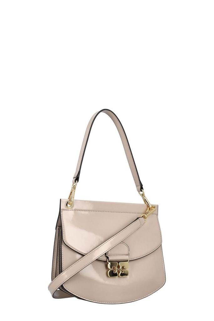 Ganni Ganni Logo Buckled Small Shoulder Bag - Shoulder Bags