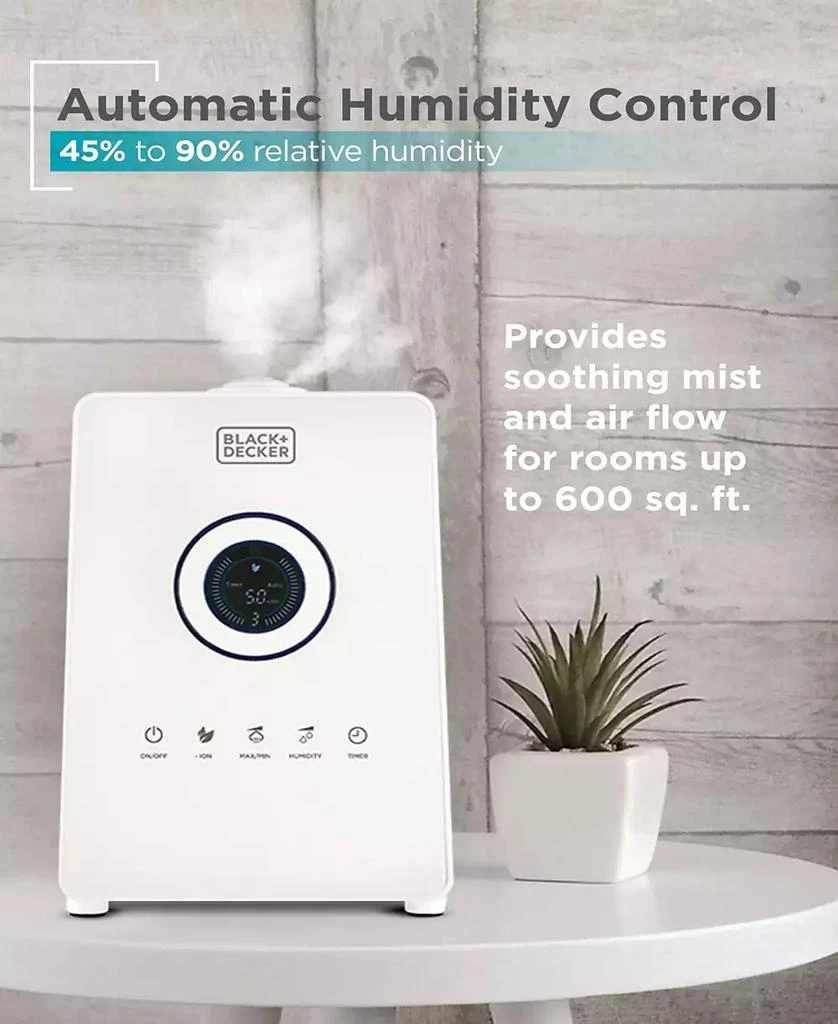 Black & Decker 5.5L Ultrasonic Humidifier Remote Ctrl - White 4