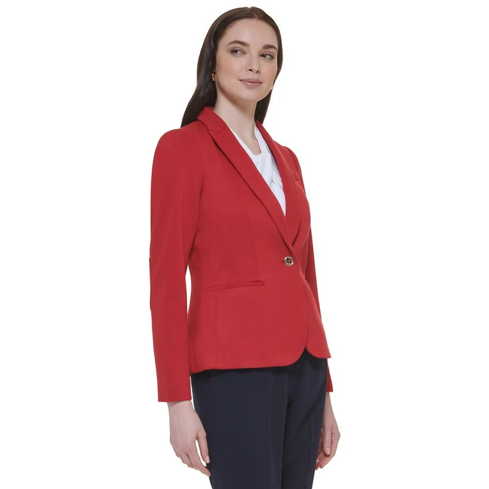 Tommy Hilfiger Women's One-Button Elbow-Patch Blazer 3