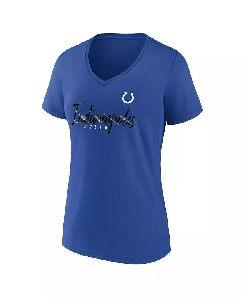 Fanatics Women's Royal Indianapolis Colts Shine Time V-Neck T-shirt 2