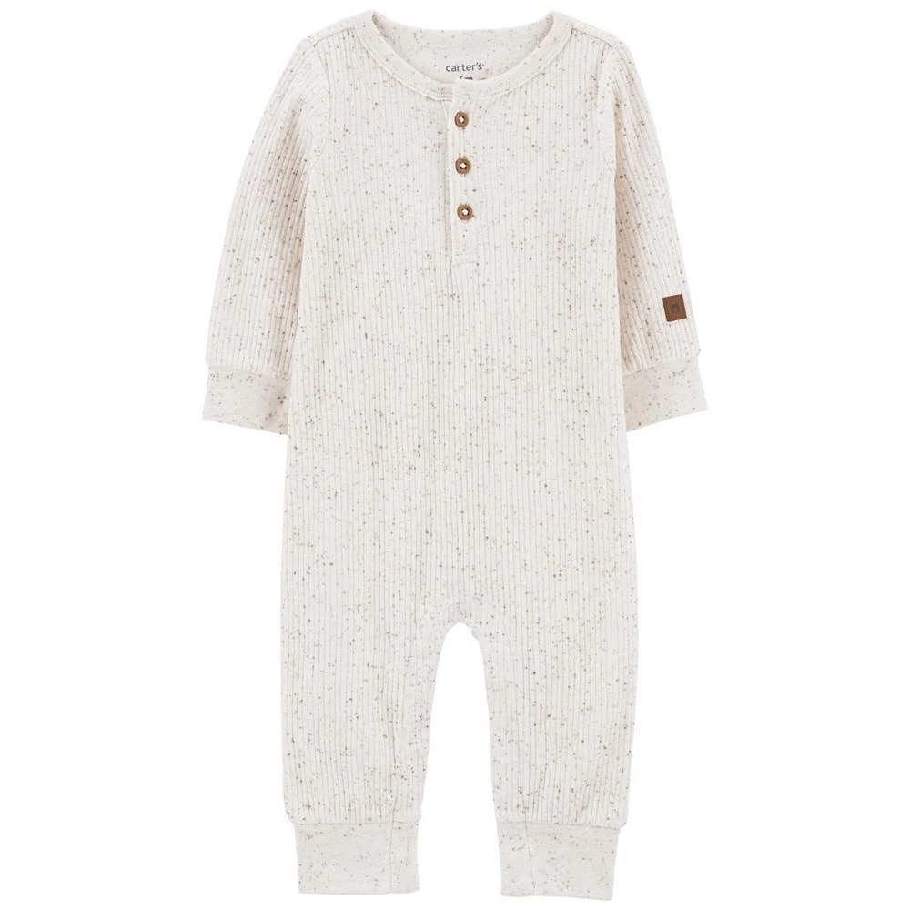 Carter's Baby Boys and Baby Girls Drop Needle Rib Jumpsuit 1
