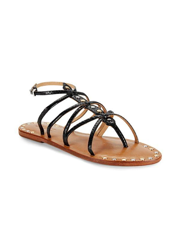 Schutz Malaya Studded Strappy Flat Sandals 2