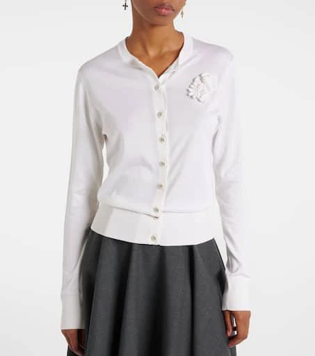 Dolce
Gabbana Floral-appliqué silk cardigan 5