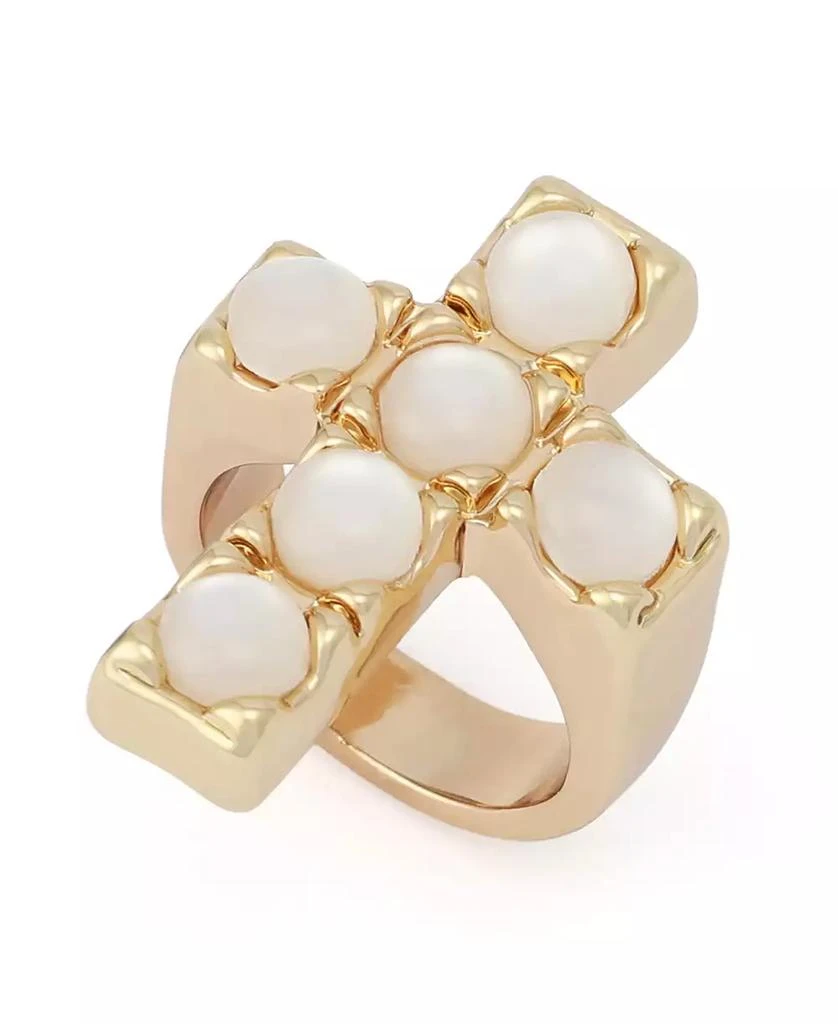 Robert Lee Morris Mother of Pearl Cross Band Ring 3