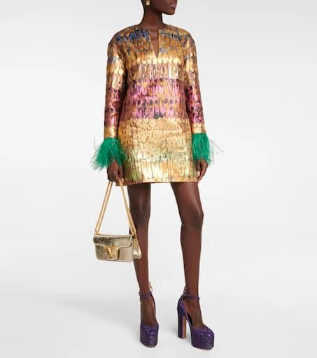 Valentino Tan-Go embellished leather platform pumps 2