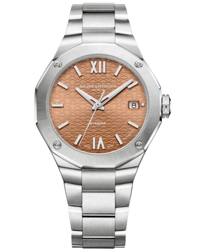 Baume & Mercier Baume & Mercier Riviera Automatic Automatic Orange Dial Steel Women's Watch 10764 1
