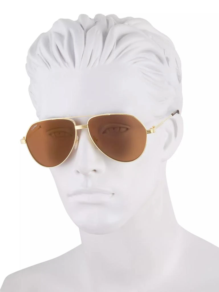 Cartier 61MM Aviator Sunglasses 4
