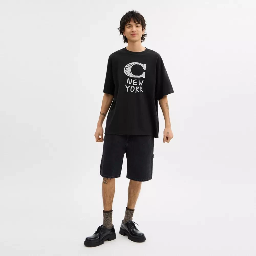 Coach Signature T Shirt In Organic Cotton 2