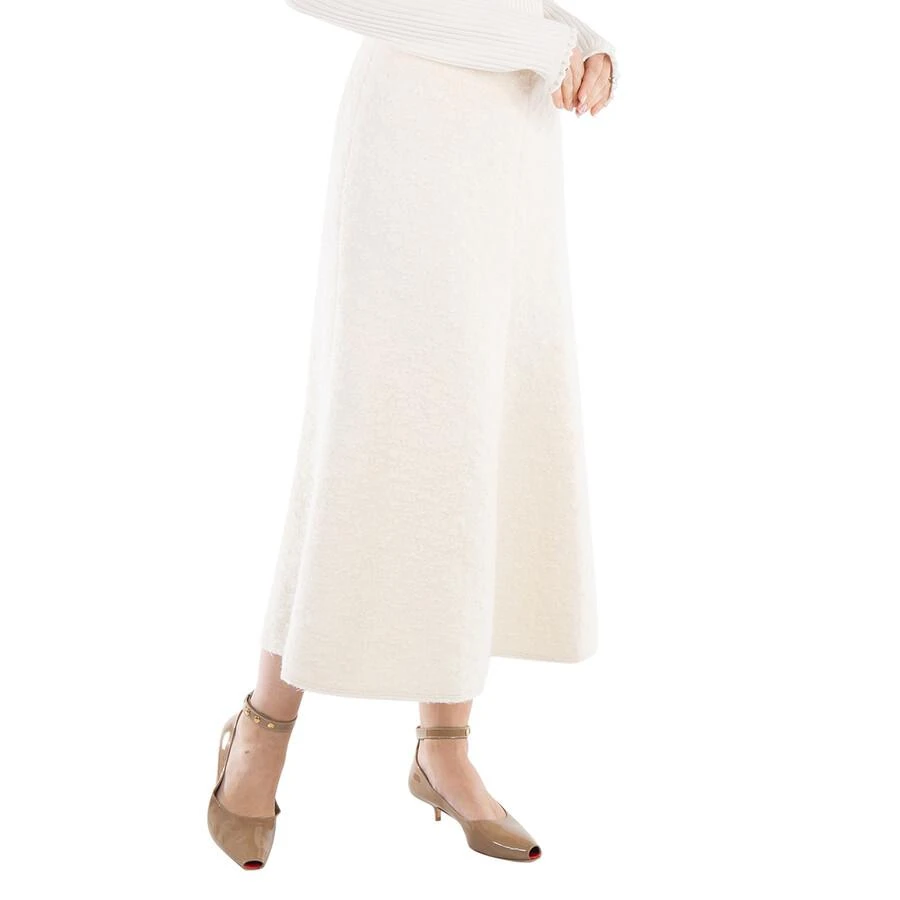 Chloé Ladies Eden White A-Line Boucle Midi Skirt 2