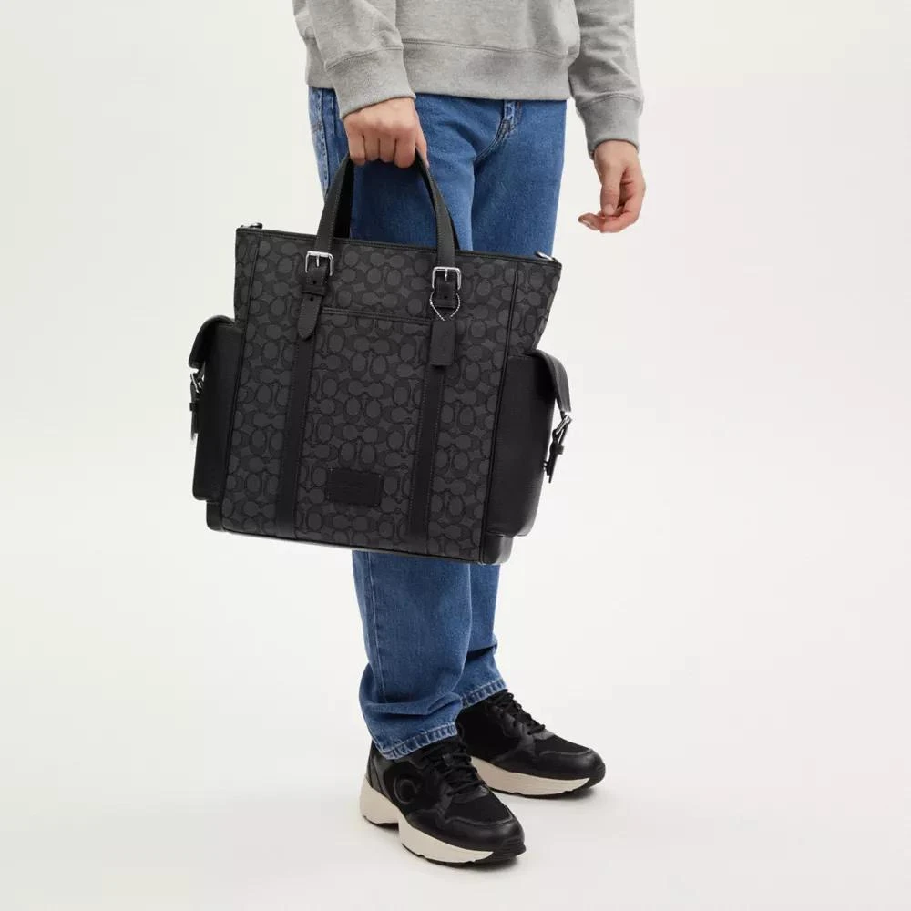 Coach Sprint Tote In Signature Jacquard 3