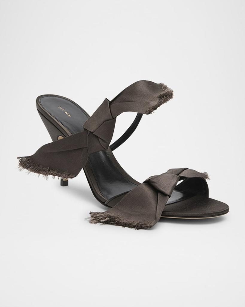 The Row Vika Silk Knot Slide Sandals