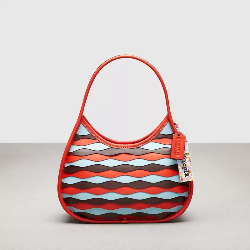 undefined Ergo Bag In Wavy Appliqué Upcrafted Leather