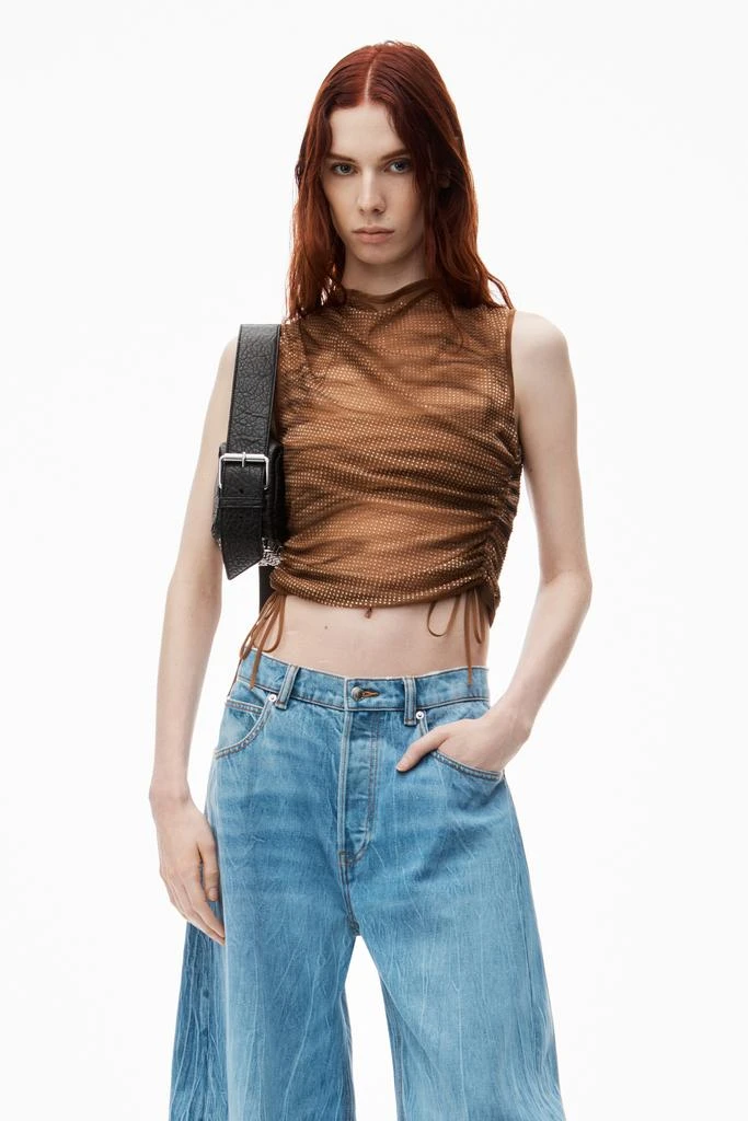 Alexander Wang OVERSIZED ROUNDED LOW RISE JEANS IN CREASE EFFECT 6
