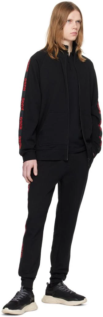 Hugo Black Cuffed Sweatpants 4