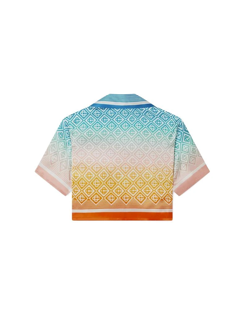 Casablanca Gradient Monogram Silk Crop Shirt 2