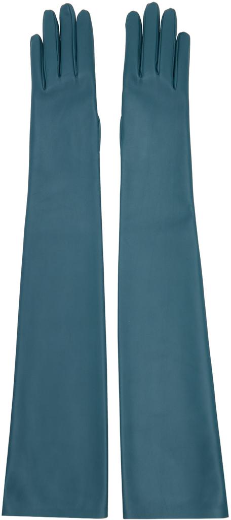 The Row Blue Simon Gloves - Accessories - Free Shipping