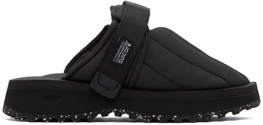 SUICOKE Black ZAVO-Puffab Slippers