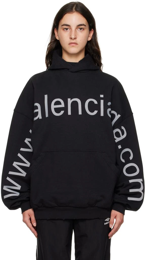 Balenciaga Black 'Bal.com' Hoodie 1