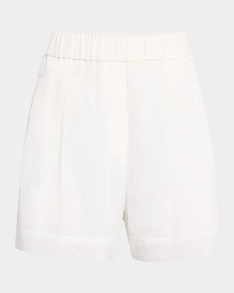 Brunello Cucinelli Pull-Up Cotton Gauze Shorts 1