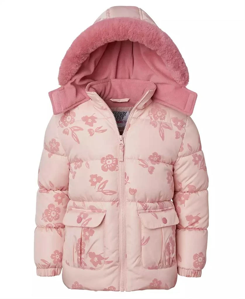 Kensie Big Girls
 Flocked Floral Puffer Jacket